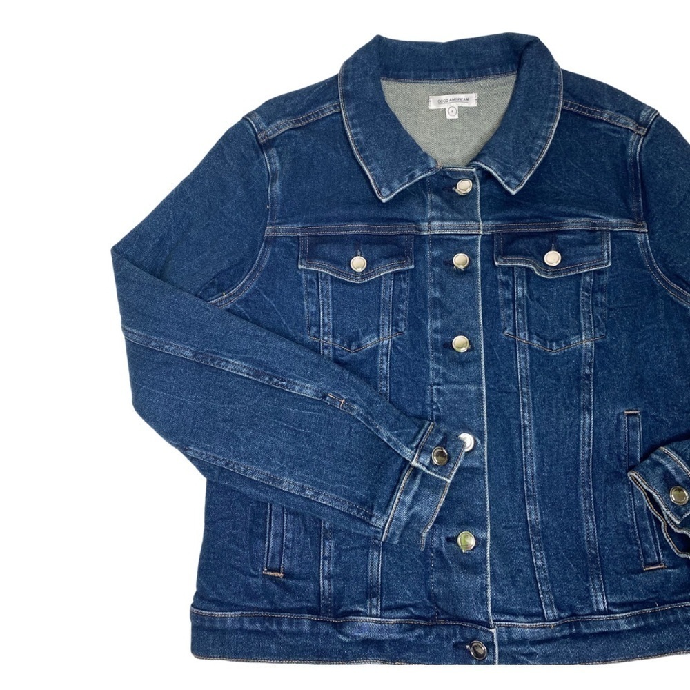 Good American Jean Jacket Sz 4 - Picture 2 of 9
